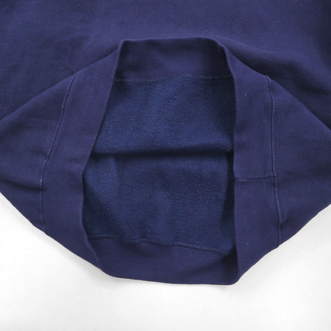 SANTEE 90s USA Vintage Sweatshirt, Blank Heavyweight, Front V, Size L, Navy Solid Color, 90s, Made in