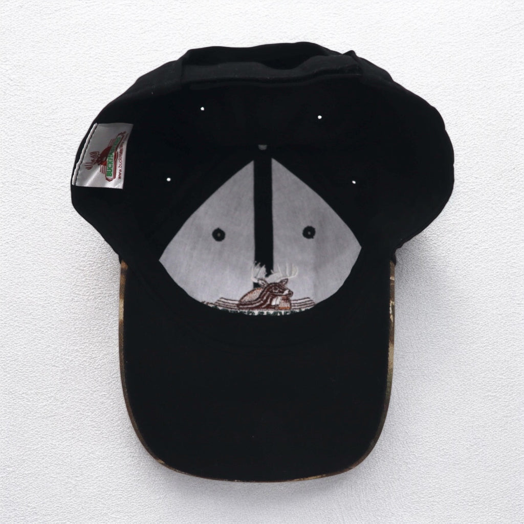 BUCKMASTERS Real Tree Camo Switching Outdoor Cap FREE Belt Black Animal Embroidery