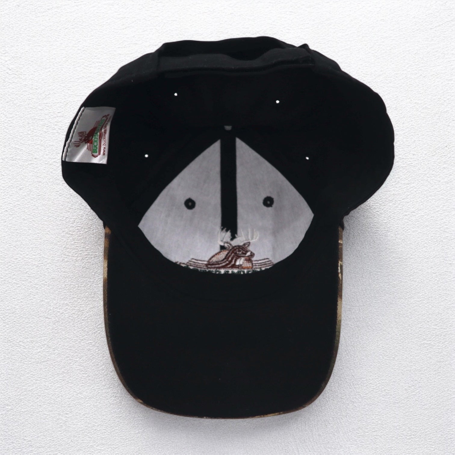 BUCKMASTERS Real Tree Camo Switching Outdoor Cap FREE Belt Black Animal Embroidery