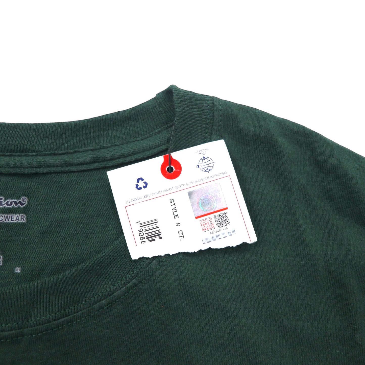 Champion カレッジ プリント Tシャツ 2XL グリーン コットン WILLIAM & MARY ビッグサイズ エルサルバドル製 未使用品