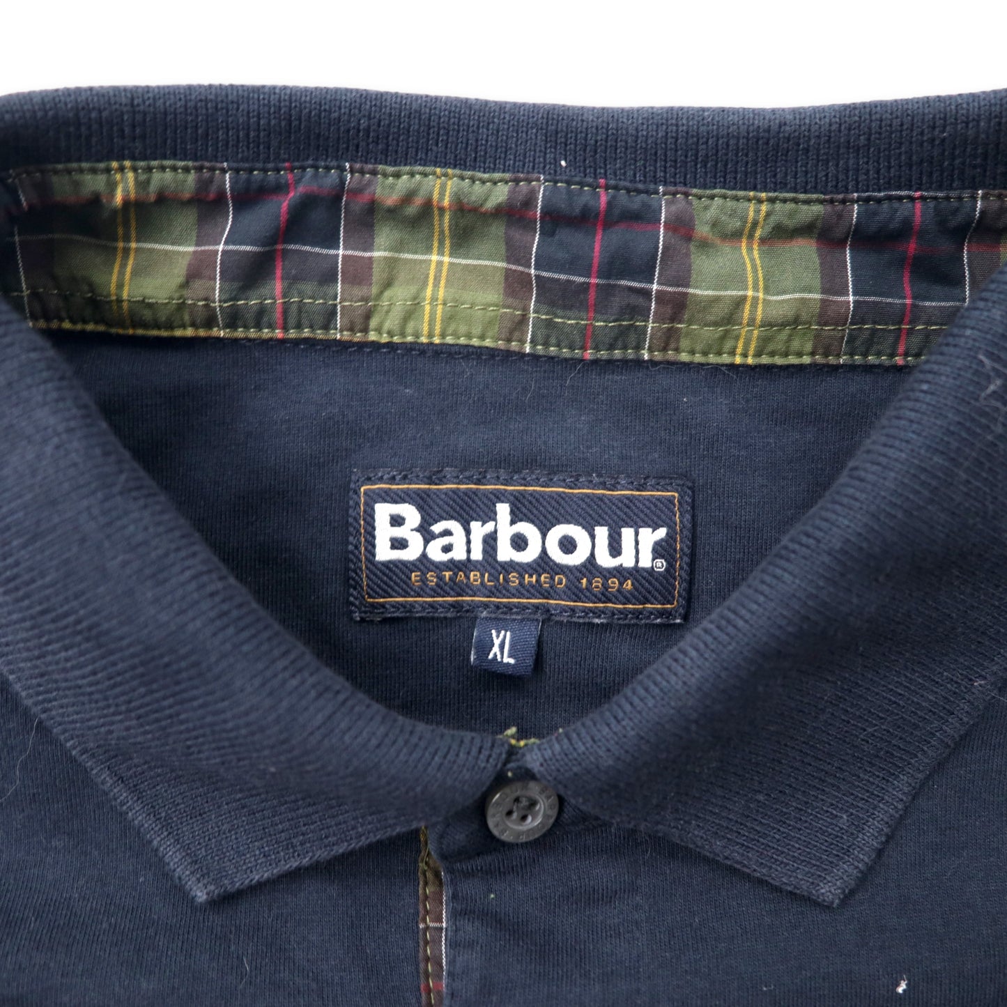 Barbour ポロシャツ XL ネイビー コットン