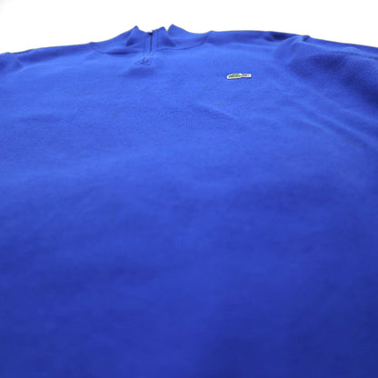LACOSTE ハーフジップ  ニット セーター L ブルー コットン AH9433