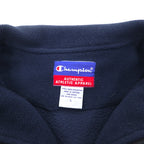 Champion Half Zip Fleece Jacket L Navy Polyester One Point Logo Embroidery