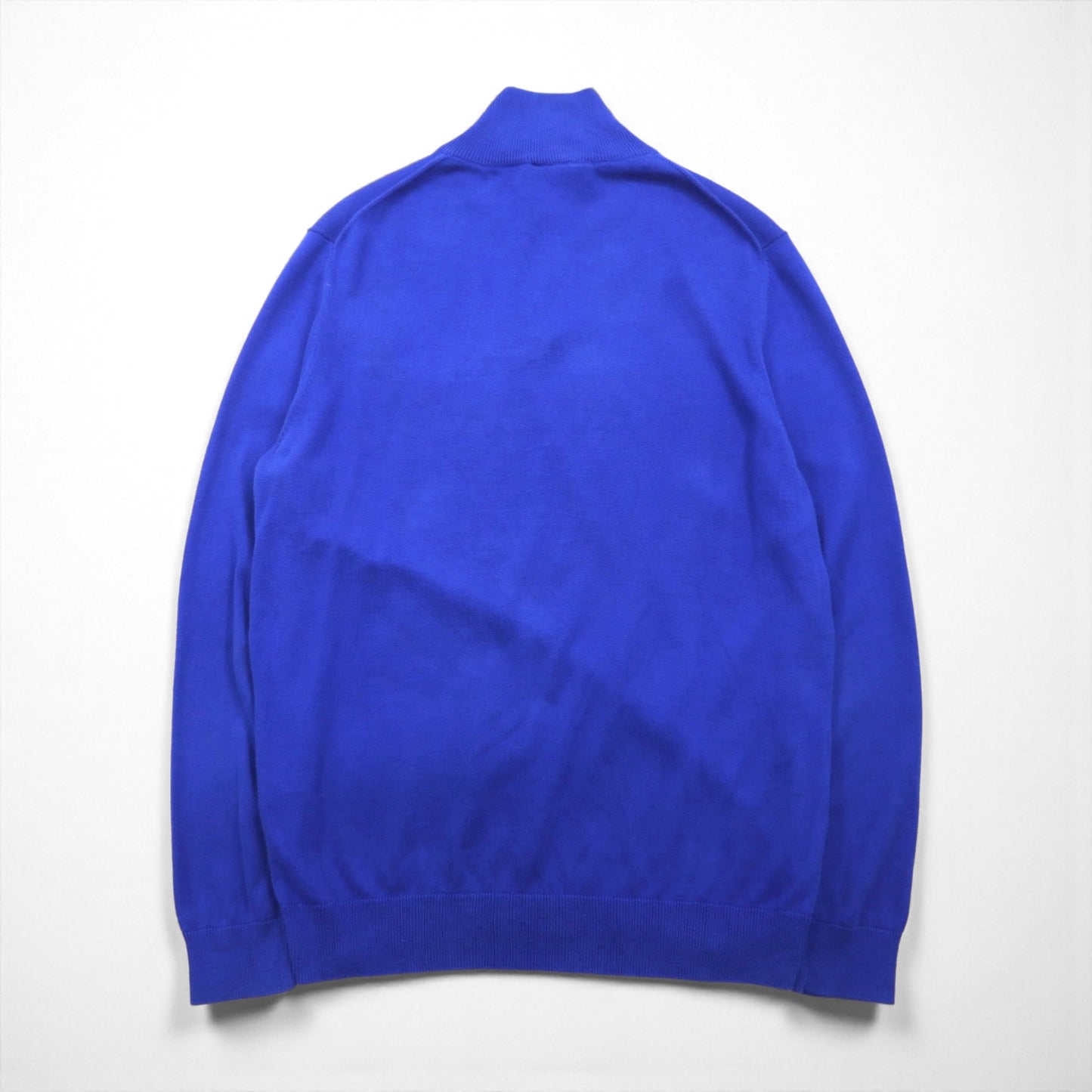 LACOSTE ハーフジップ  ニット セーター L ブルー コットン AH9433