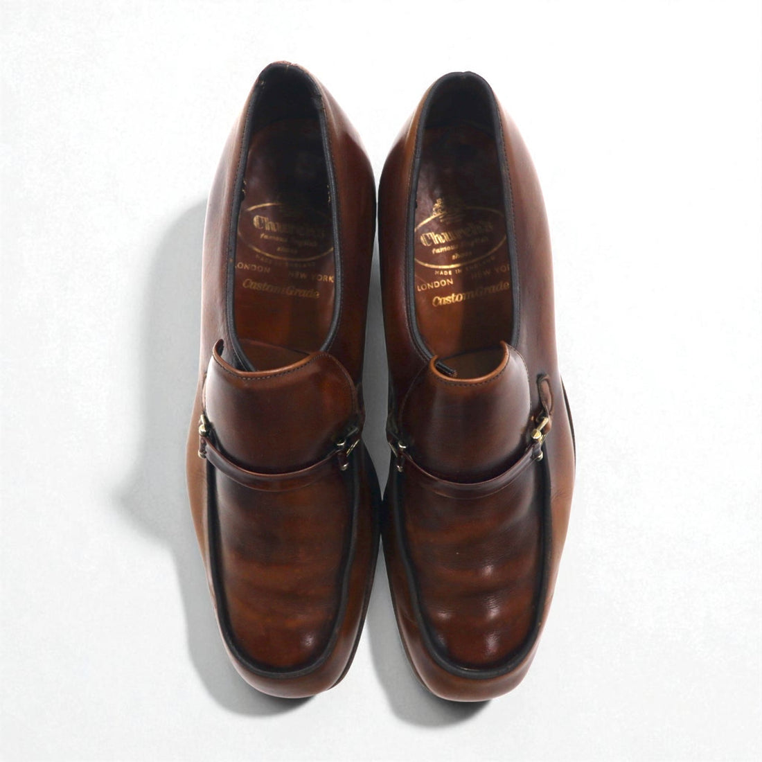 Church's Made in England 1970s Horsebit Loafer Slip-On Dress Shoes, Size 28cm, Leather, Custom Grade, Nitto City