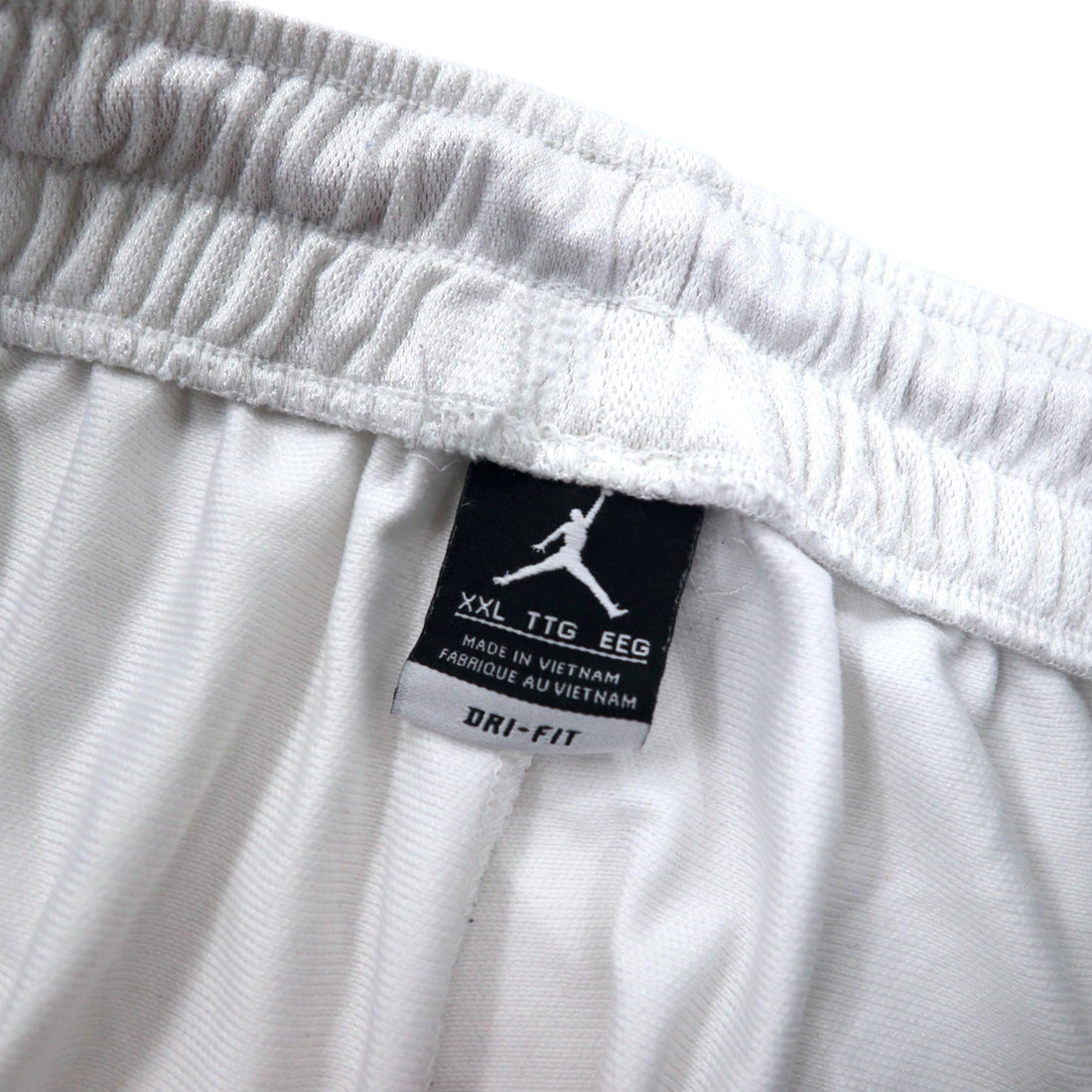 JORDAN BRAND (NIKE) Game Pants, Shorts, Basketball Pants, XXL, White, Polyester, DRI-FIT, Jumpman