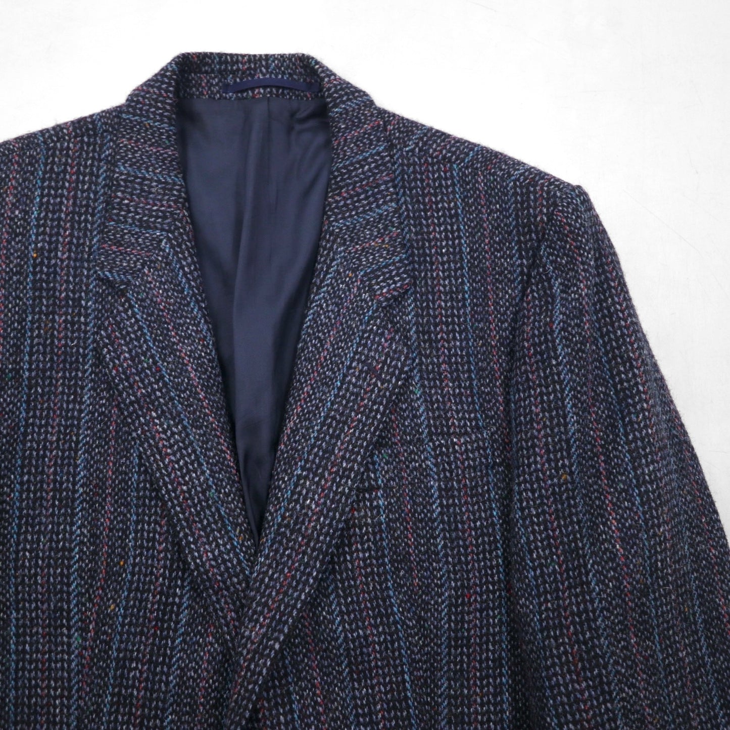 Harris Tweed ツイード 2B テーラードジャケット ブレザー L ウール ヘリンボーン ストライプ BIRKDALE スコットランド製