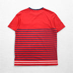 POLO RALPH LAUREN クラシックフィット ポケット付き ボーダー Tシャツ M ピンク スモールポニー刺繍