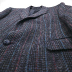 Harris Tweed ツイード 2B テーラードジャケット ブレザー L ウール ヘリンボーン ストライプ BIRKDALE スコットランド製