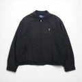 Ralph Lauren 90s Swing Top Harrington Jacket, XL, Black, Check Lining, Small Pony Embroidery