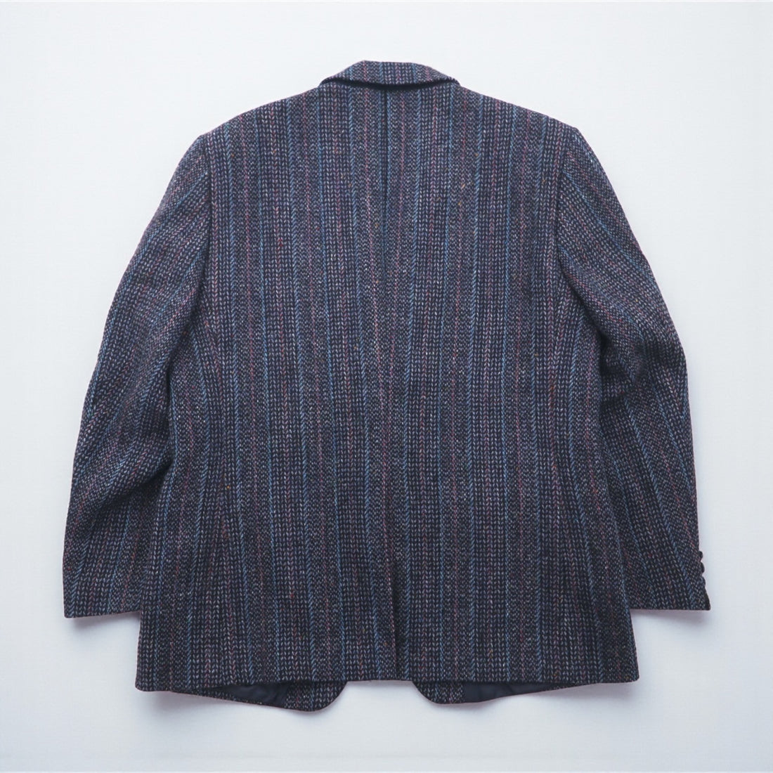 Harris Tweed ツイード 2B テーラードジャケット ブレザー L ウール ヘリンボーン ストライプ BIRKDALE スコットランド製