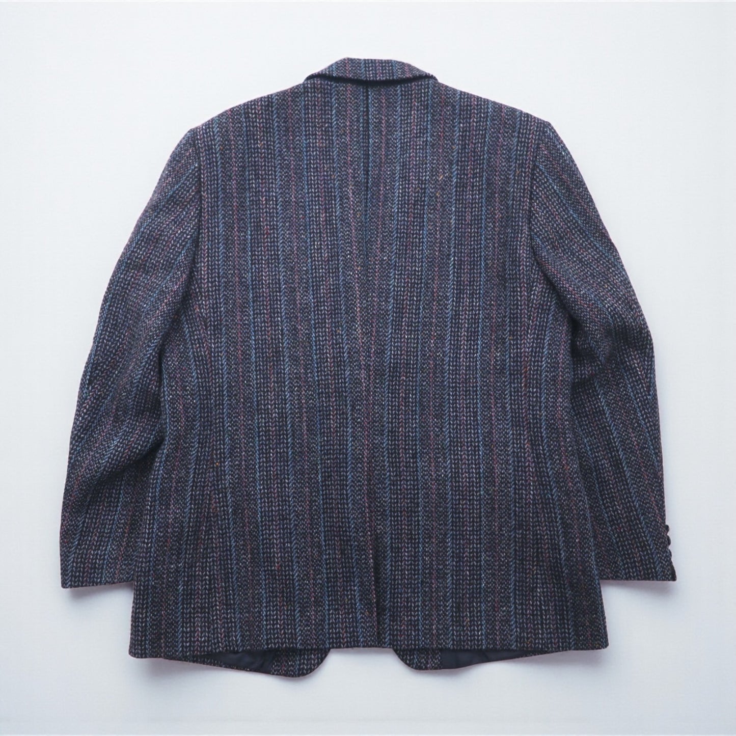 Harris Tweed ツイード 2B テーラードジャケット ブレザー L ウール ヘリンボーン ストライプ BIRKDALE スコットランド製