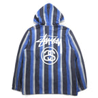 stussy Chanel logo Mexican hoodie L Blue striped cotton back logo print