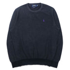 POLO RALPH LAUREN クルーネック ピマコットン ニット セーター M グレー スモールポニー刺繍