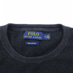 POLO RALPH LAUREN クルーネック ピマコットン ニット セーター M グレー スモールポニー刺繍