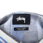 stussy Chanel logo Mexican hoodie L Blue striped cotton back logo print