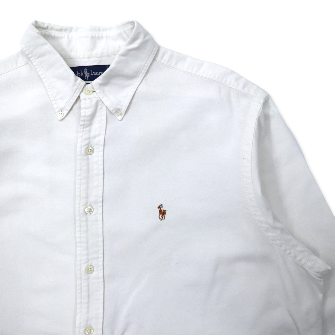Ralph Lauren Oxford Button-Down Shirt, 17.5-35, White Cotton, Small Pony Embroidery, Big Size