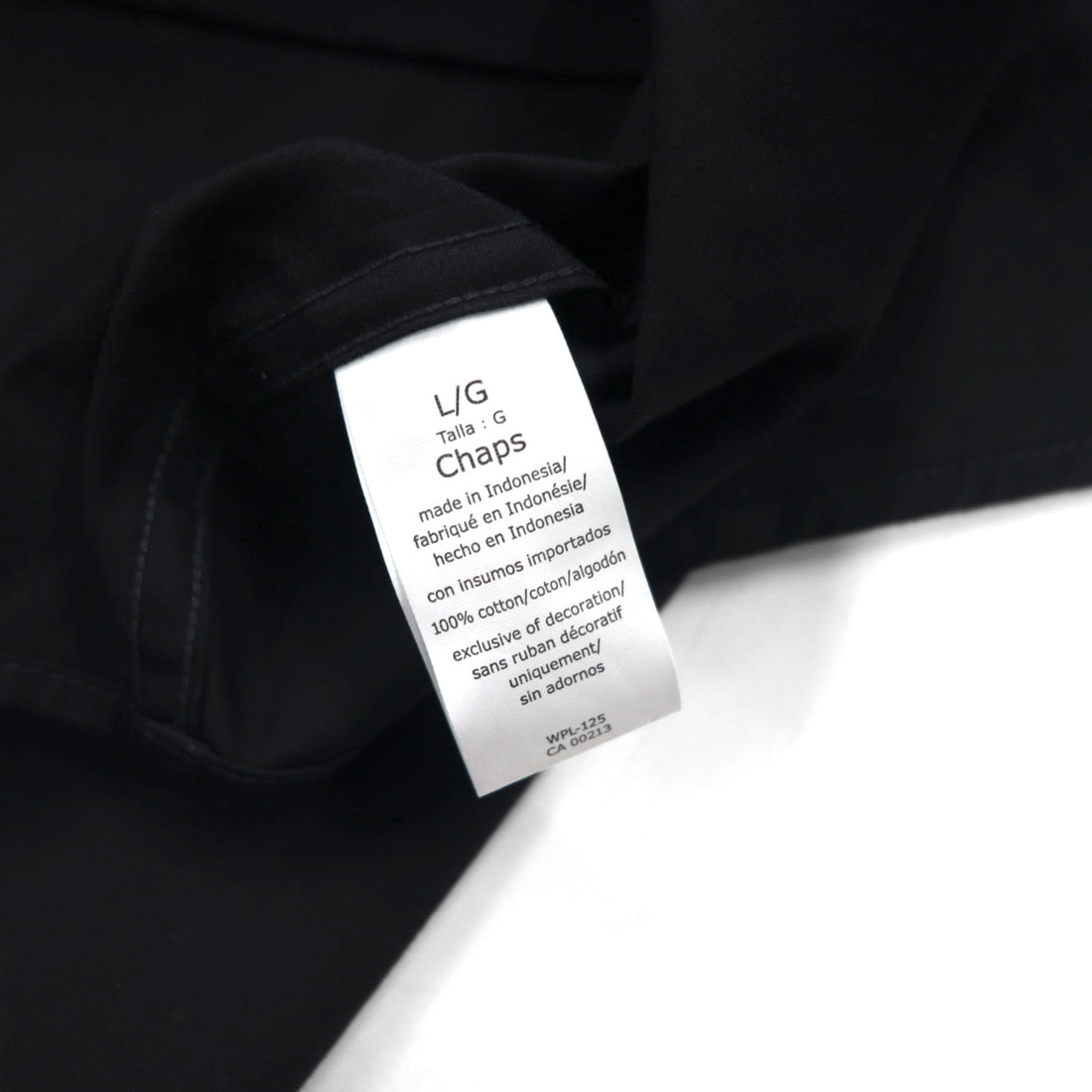 CHAPS Ralph Lauren Button Down Shirt L Black Elbow Patch Unused