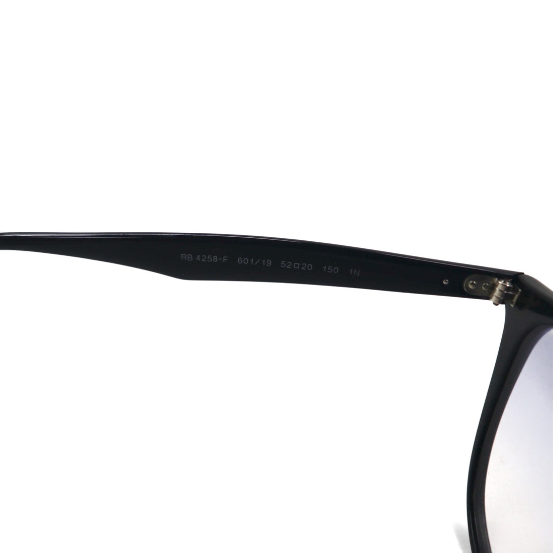 Ray-Ban Wellington Sunglasses, Black, RB4258-F, 601/19, 52-20, 1N, Made in Italy