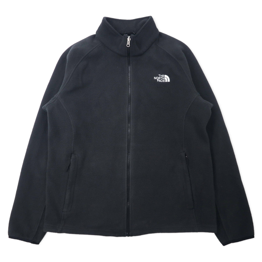 日本然リトテ-古着オンライン-THE NORTH FACE フルジップ フリースジャケット L ブラック ポリエステル ワンポイントロゴ刺繍-THE NORTH FACE FLEECE Jacket L Black polyester One Point Logo Embroidery