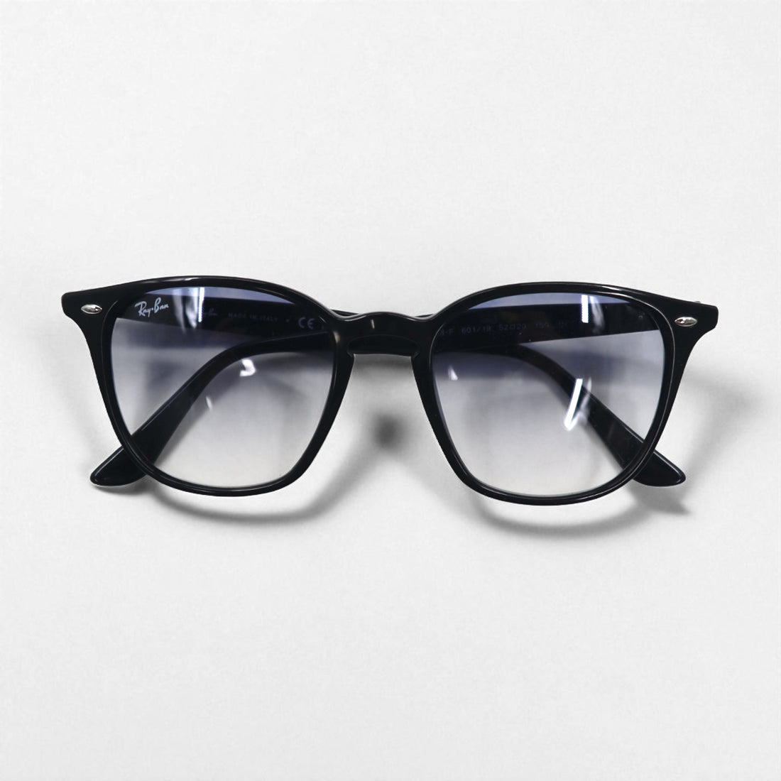 Ray-Ban Wellington Sunglasses, Black, RB4258-F, 601/19, 52-20, 1N, Made in Italy