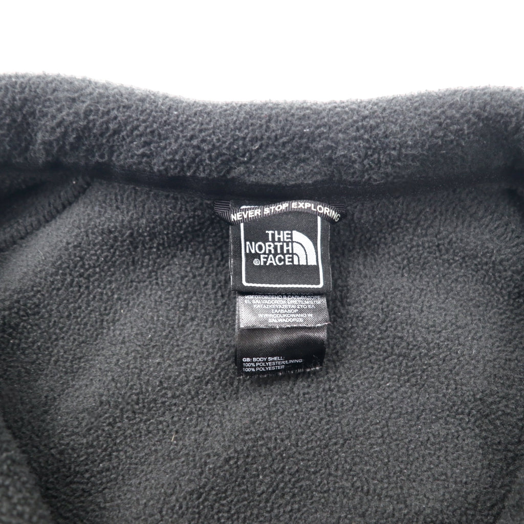 THE NORTH FACE Full Zip Fleece Jacket L Black Polyester One Point Logo Embroidery