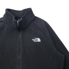 THE NORTH FACE Full Zip Fleece Jacket L Black Polyester One Point Logo Embroidery