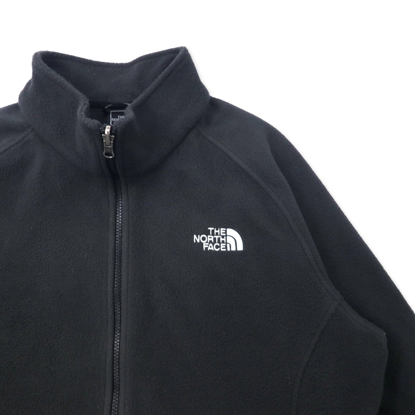 THE NORTH FACE フルジップ フリースジャケット L ブラック ポリエステル ワンポイントロゴ刺繍
