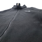 THE NORTH FACE Full Zip Fleece Jacket L Black Polyester One Point Logo Embroidery
