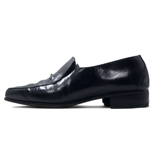 日本然リトテ-古着オンライン-BALLY スイス製 スリッポン ローファー 25cm ブラック レザー LENARD 03-BALLY Swiss Made Slip-on Loafers US7 Black Leather LENARD 03