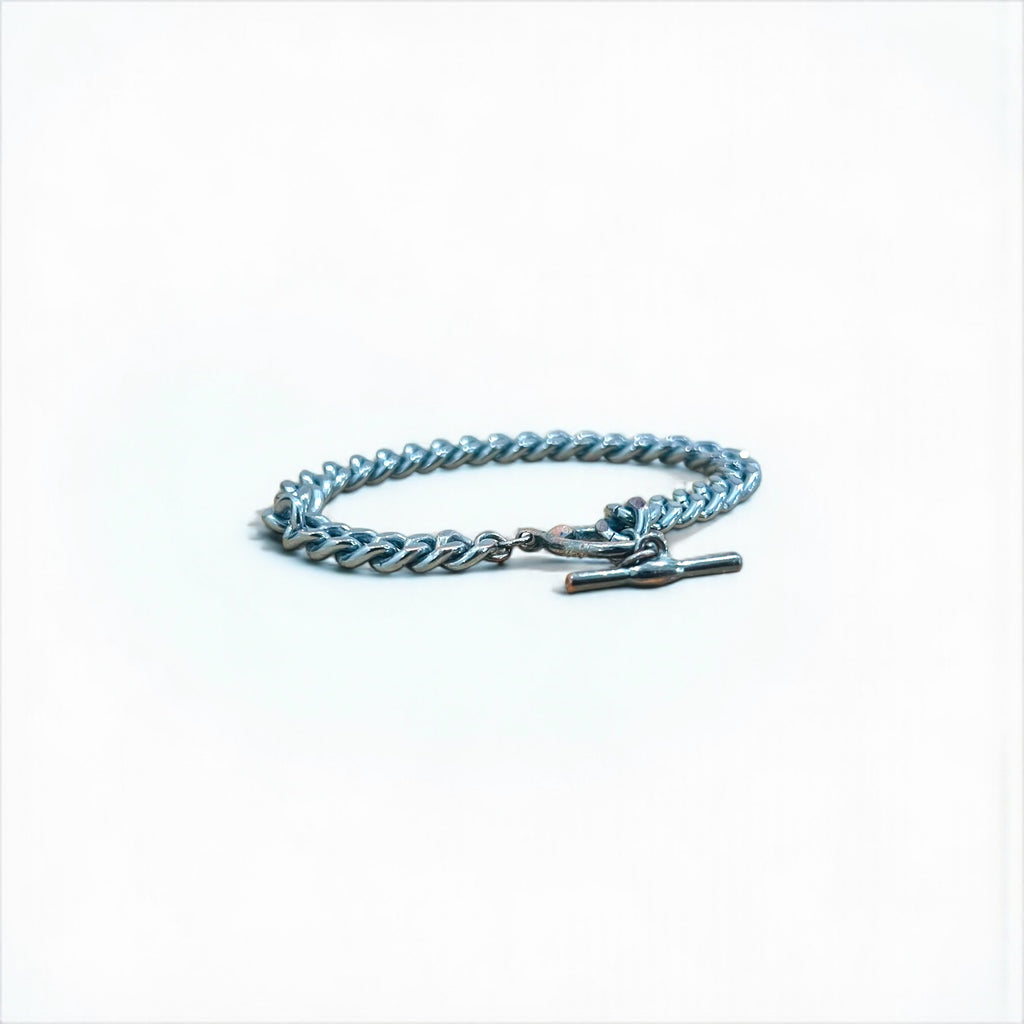 RALPH LAUREN Curb Chain Toggle Bracelet in Silver
