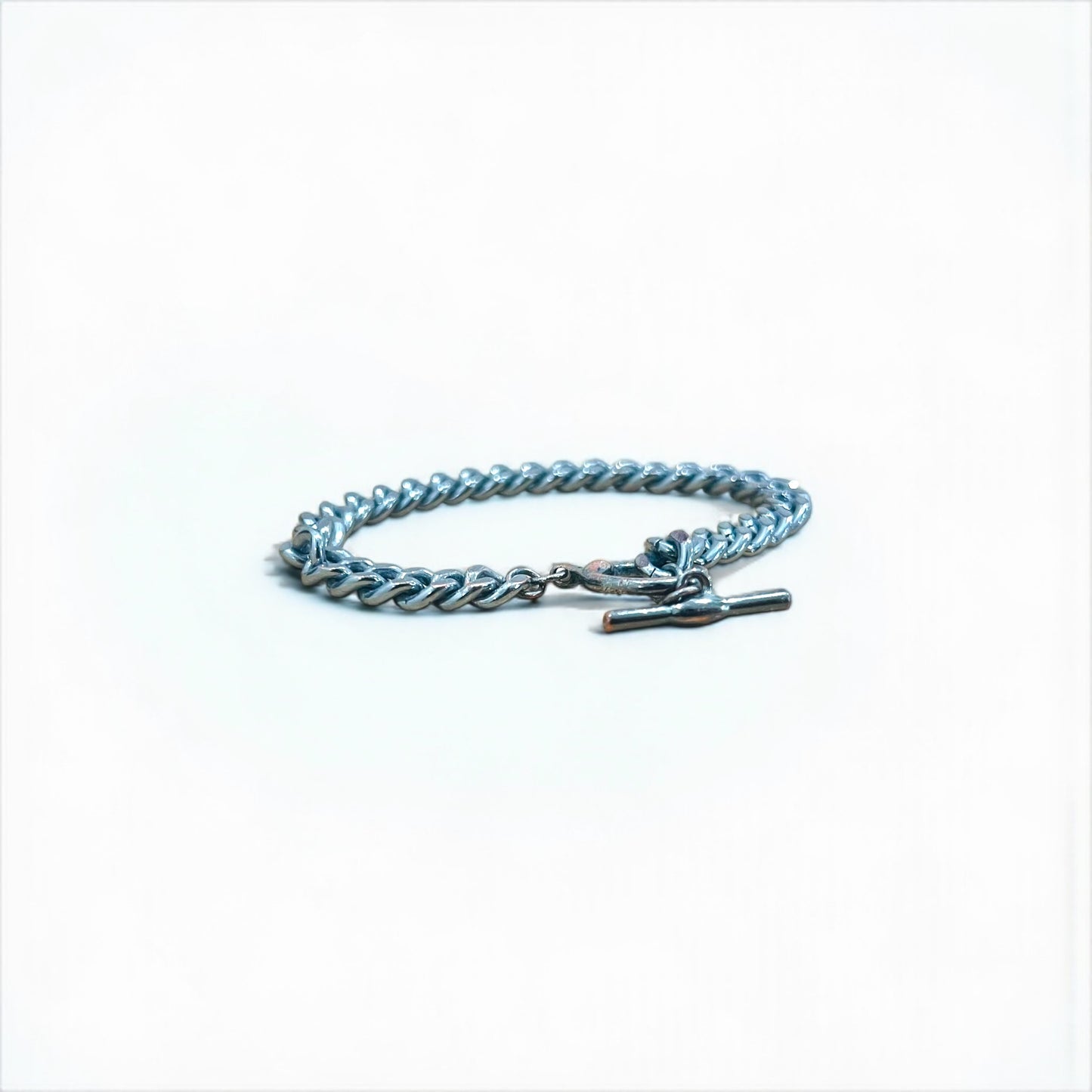 RALPH LAUREN Curb Chain Toggle Bracelet in Silver