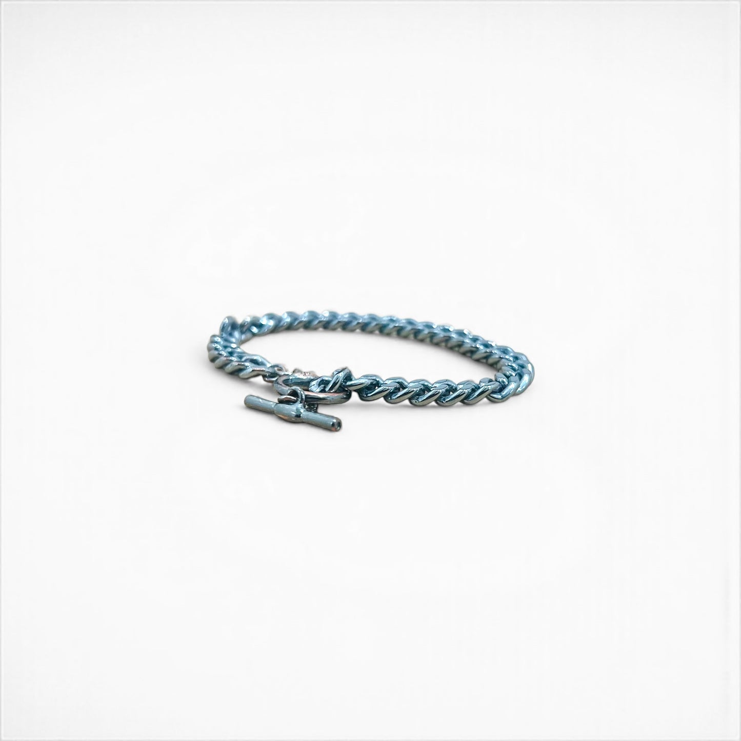 RALPH LAUREN Curb Chain Toggle Bracelet in Silver