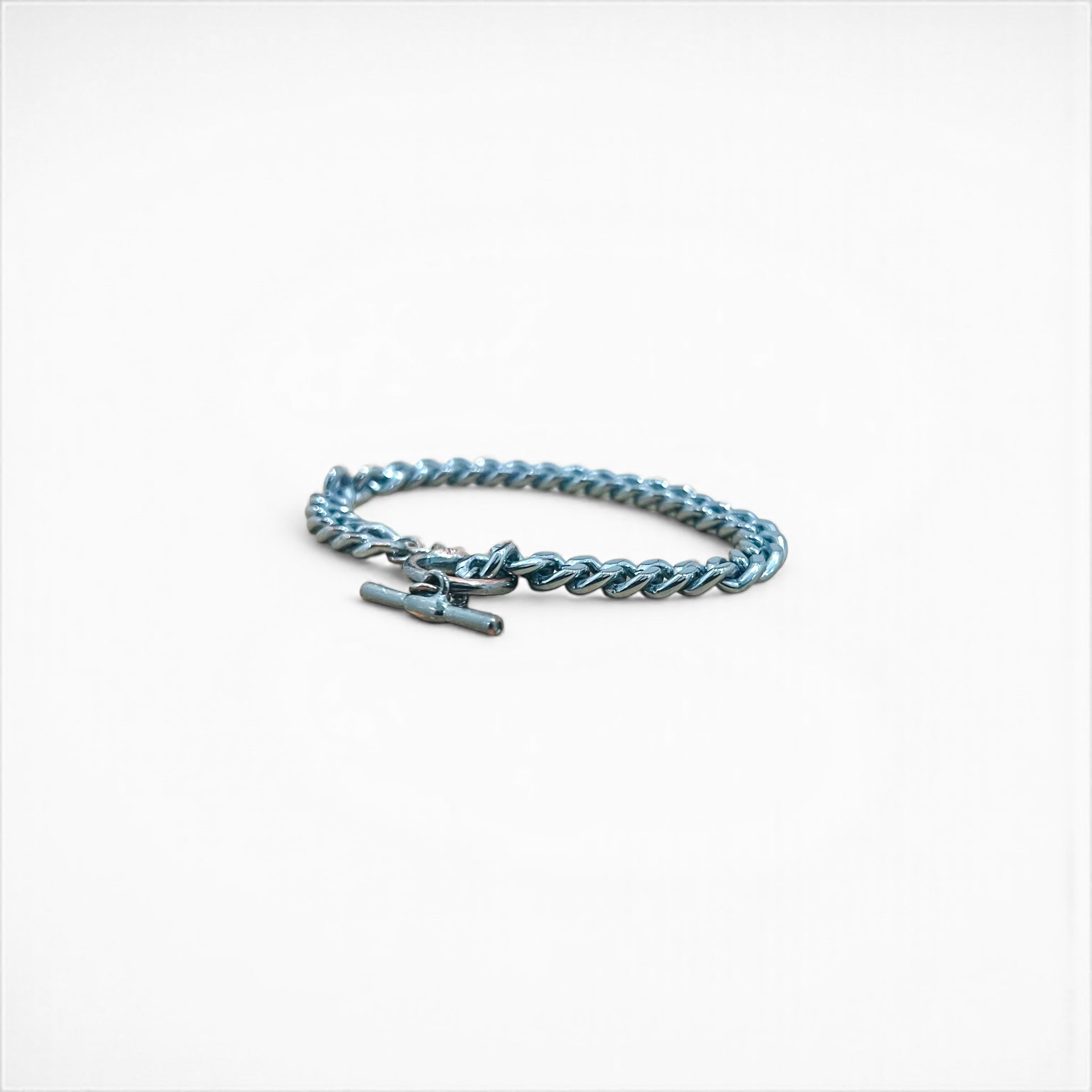 RALPH LAUREN Curb Chain Toggle Bracelet in Silver