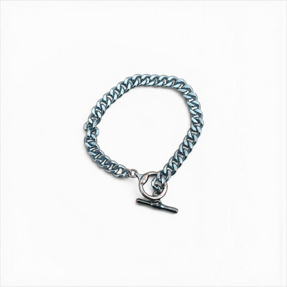 RALPH LAUREN Curb Chain Toggle Bracelet in Silver