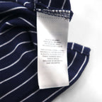 POLO RALPH LAUREN Striped Polo Shirt L Navy Cotton Small Pony Embroidery Made in Sri Lanka