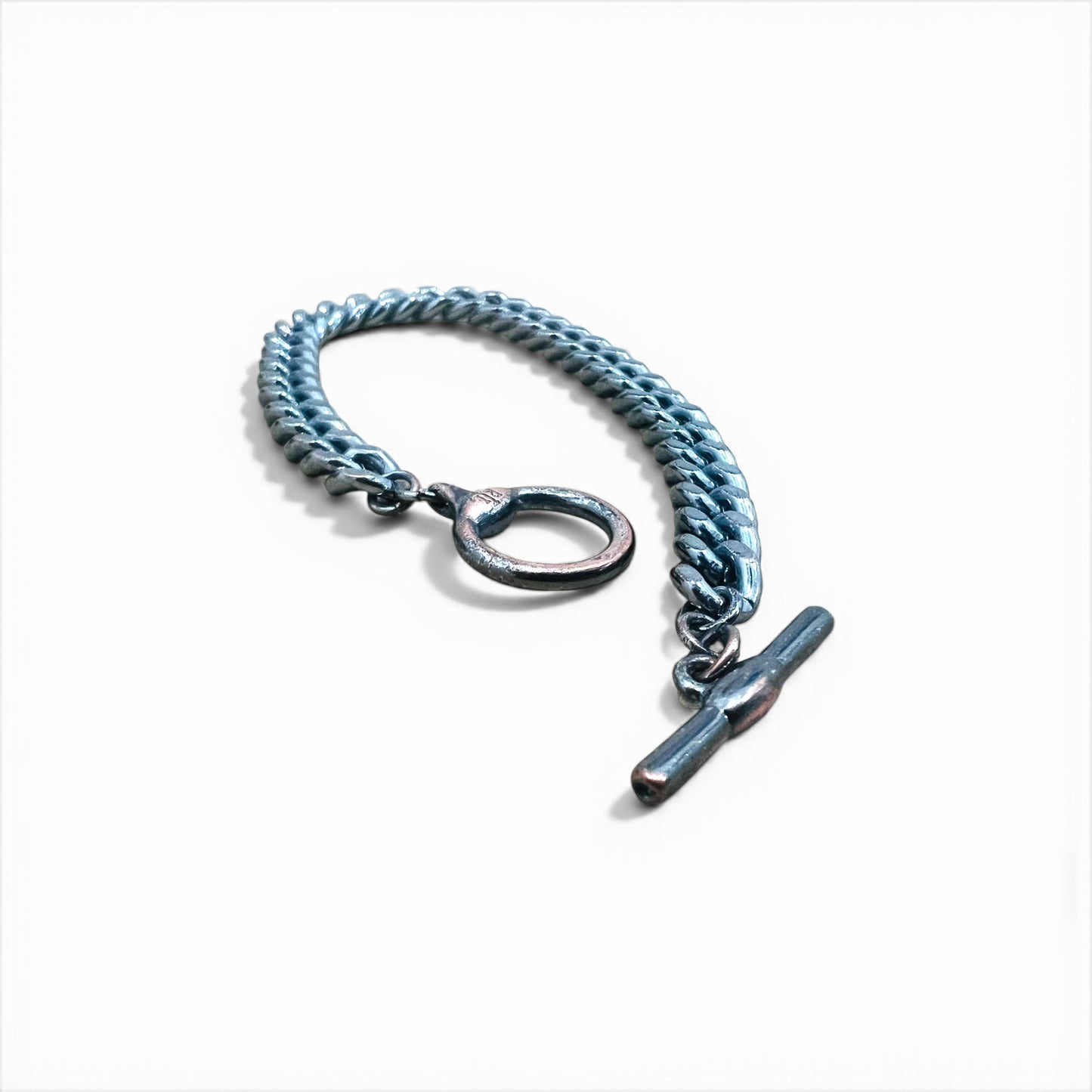 RALPH LAUREN Curb Chain Toggle Bracelet in Silver