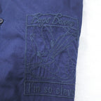 JC de Castelbajac × WARNER BROS Made in Italy 90s Button-down Shirt L Navy LOONEY TUNES Bugs Bunny Embroidery