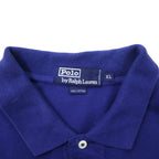 Polo by Ralph Lauren Polo Shirt XL Blue Cotton Pique Small Pony Embroidery Big Size