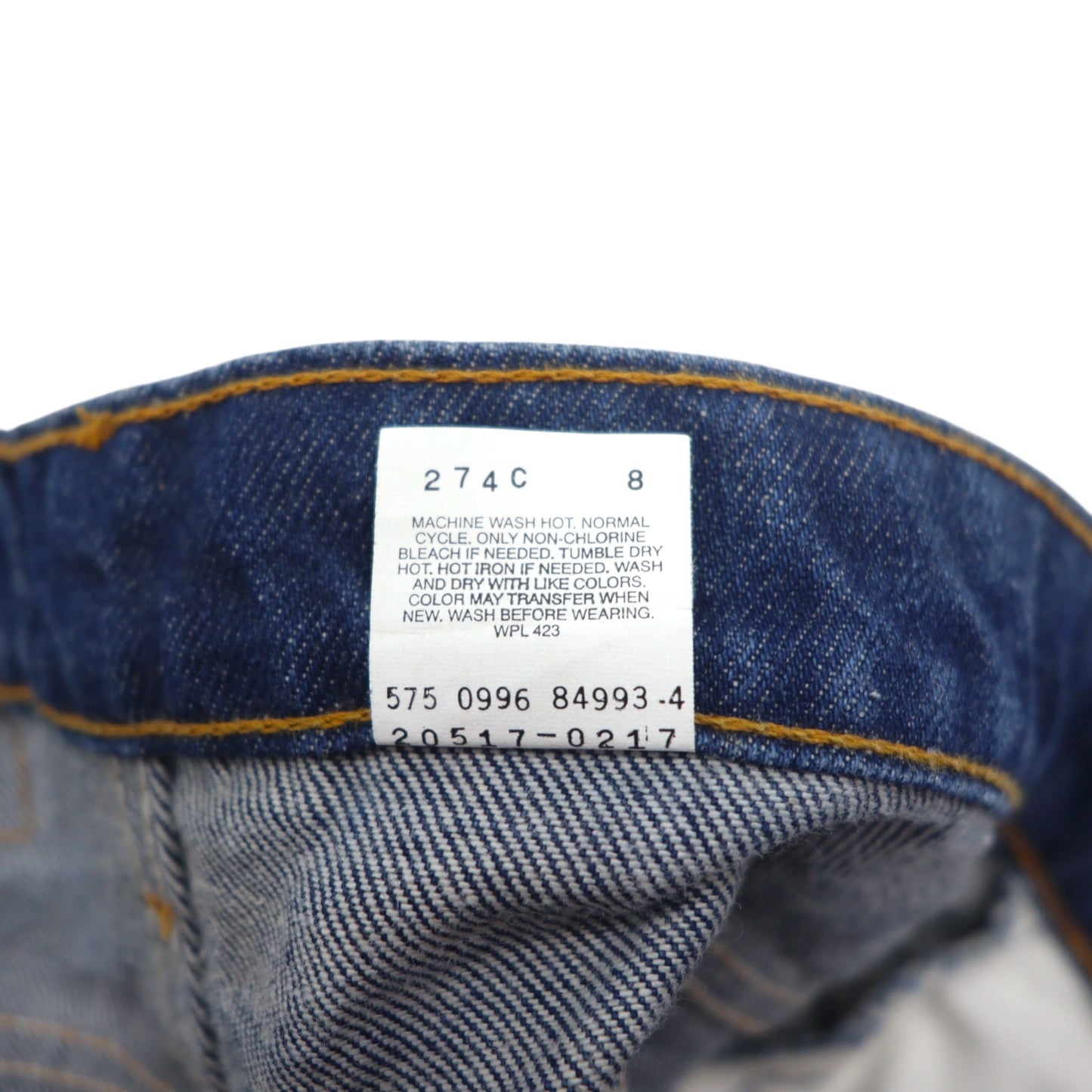 Levi's 90年代 USA製 オレンジタブ 517 ブーツカット デニムパンツ 34 ブルー コットン ボタン裏575 ジッパーフライ 20517-0217