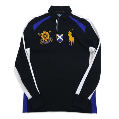 Polo by Ralph Lauren ビッグポニー ラガーシャツ S ブラック ピマコットン ナンバリング BLACK WATCH POLO TEAM