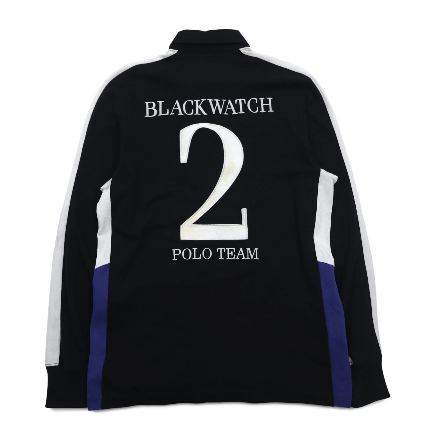Polo by Ralph Lauren ビッグポニー ラガーシャツ S ブラック ピマコットン ナンバリング BLACK WATCH POLO TEAM