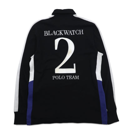 Polo by Ralph Lauren ビッグポニー ラガーシャツ S ブラック ピマコットン ナンバリング BLACK WATCH POLO TEAM