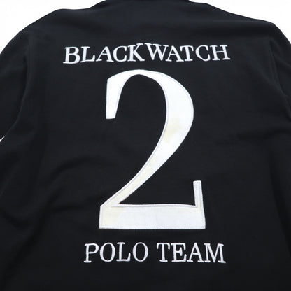 Polo by Ralph Lauren ビッグポニー ラガーシャツ S ブラック ピマコットン ナンバリング BLACK WATCH POLO TEAM