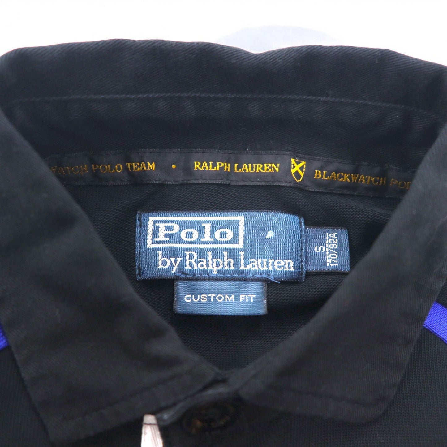 Polo by Ralph Lauren ビッグポニー ラガーシャツ S ブラック ピマコットン ナンバリング BLACK WATCH POLO TEAM