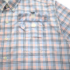 Columbia PFG Super Bahama UVカット オムニシェード バハマ フィッシングシャツ L ホワイト ブルー チェック ナイロン FM7190