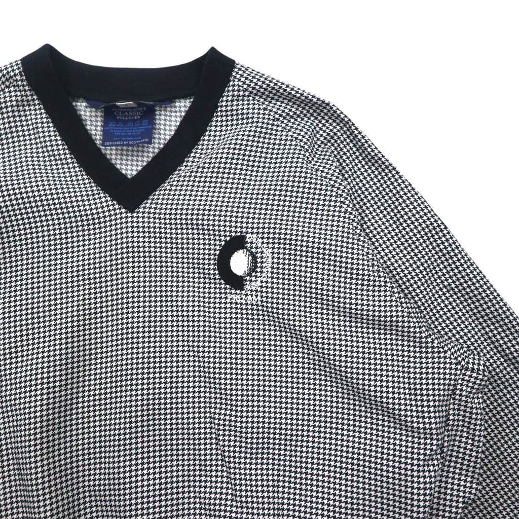 SUNDERLAND of SCOTLAND スコットランド製 ピステ プルオーバー ナイロンジャケット L ホワイト 千鳥格子