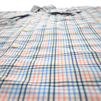 Columbia PFG Super Bahama UVカット オムニシェード バハマ フィッシングシャツ L ホワイト ブルー チェック ナイロン FM7190