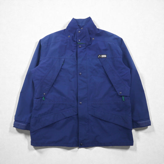 SIERRA DESIGNS 90年代 カナダ製 ゴアテックス GORE-TEX マウンテンジャケット XL ネイビー 防水 ダブルジップ BLACK WATER DESIGNS LIMITED