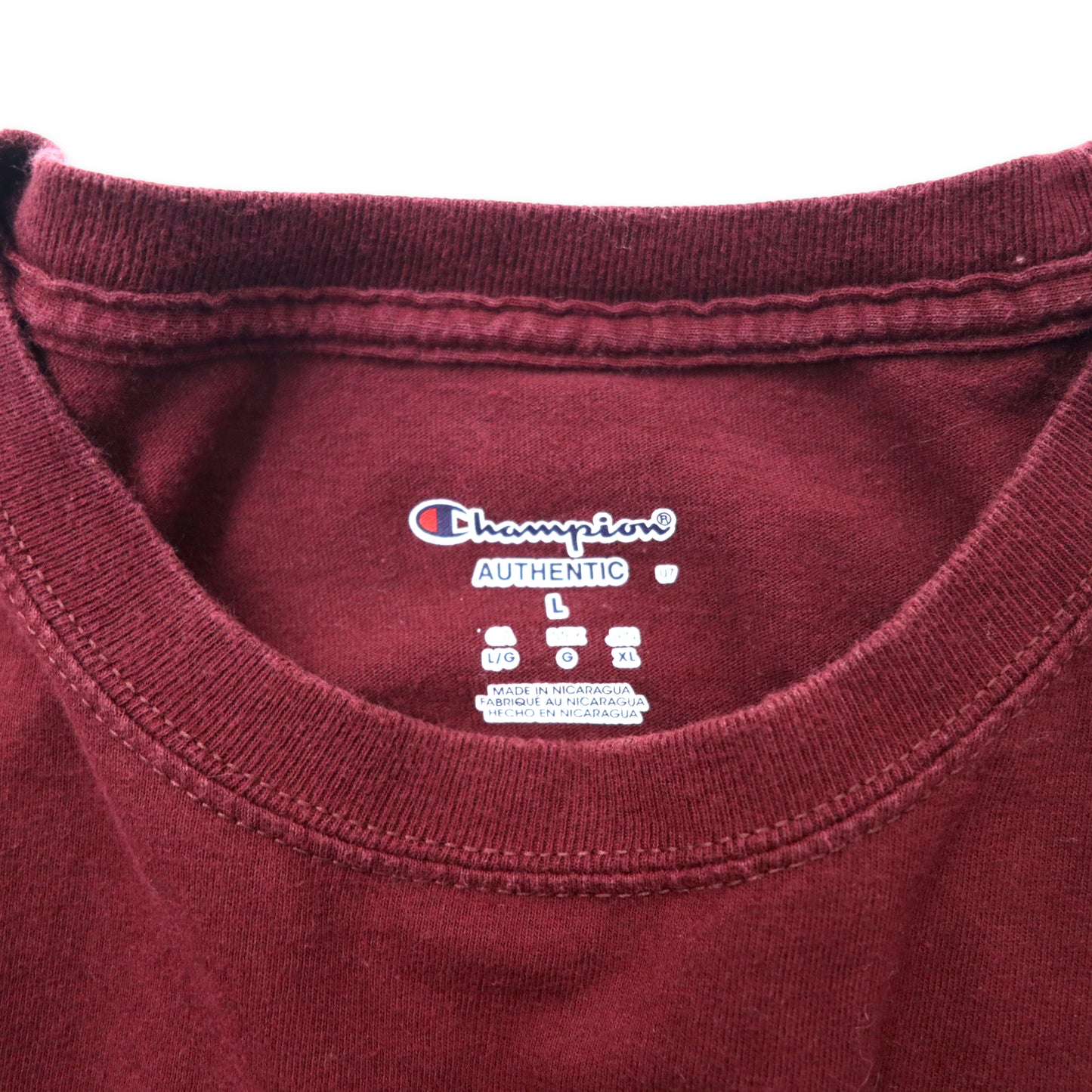 Champion カレッジプリントTシャツ XL ボルドー コットン HARVARD